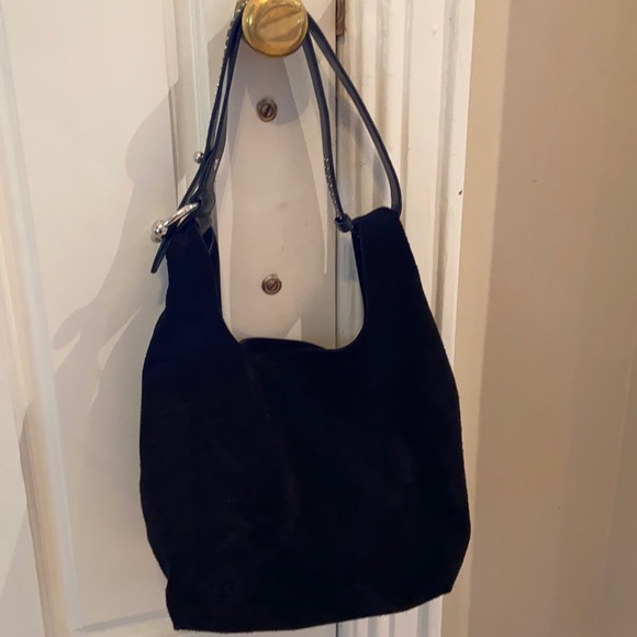 Rebecca Minkoff black suede shoulder back. Mint condition and barely ever used. - Picture 1 of 8